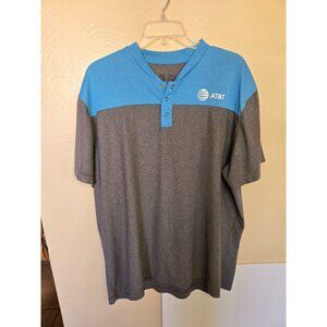 AT&T Team Short Sleeved Henley Work Shirt Size 2XL